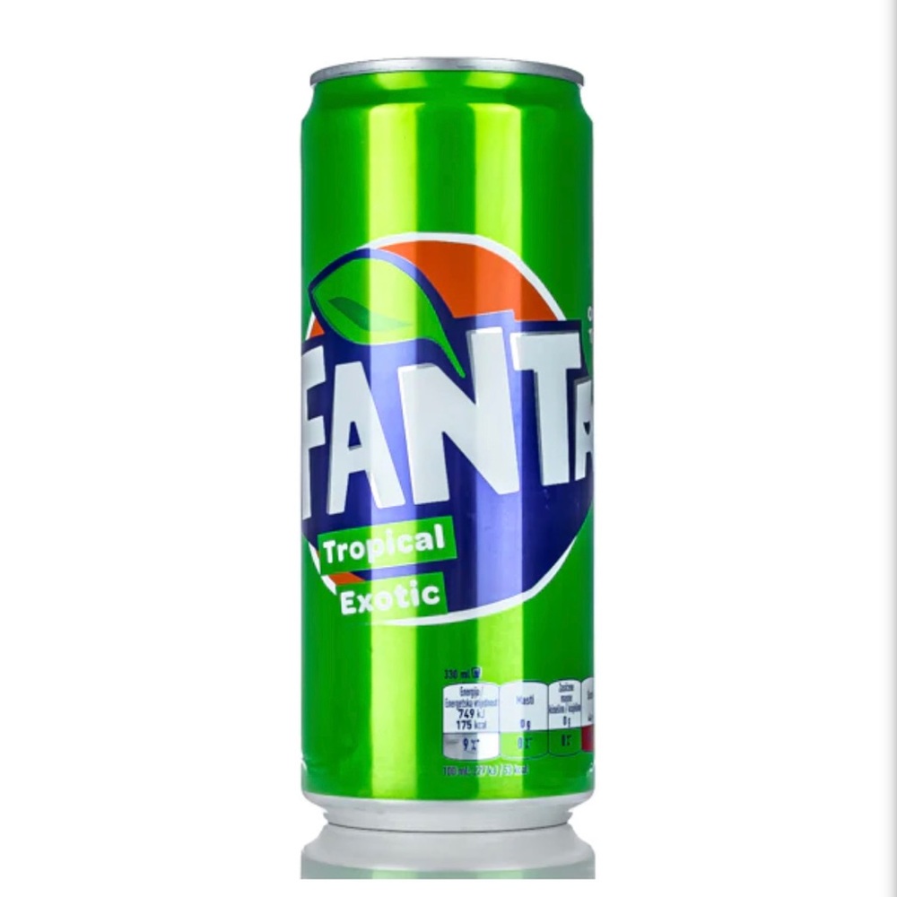 Exotic soda Fanta tropical